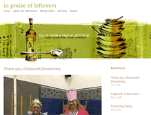 Tablet Screenshot of inpraiseofleftovers.com